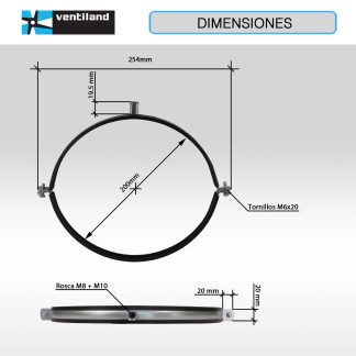 ABRAZADERA ISOFONICA PARA CONDUCTO METÁLICO