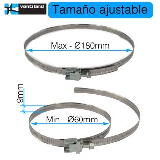 ABRAZADERA REGULABLE FLEXIBLE CON TORNILLO SIN FIN