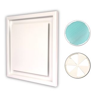 Difusor de Ventilación i-VALVE® Metálico con Filtro Lavable y Regulador de Caudal (RAL9010)