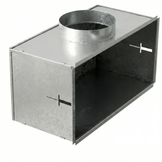 PLENUM TERMINAL ADAP. CONEX. ø150 PERPEND. GALV. (LADO LARGO)