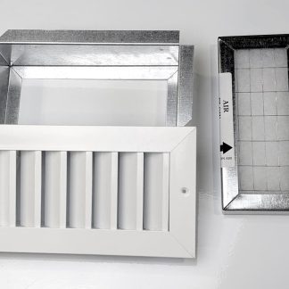 REJILLA RETORNO PORTAFILTRO G2 LAMAS FIJAS VERTICALES BLANCA RAL 9010