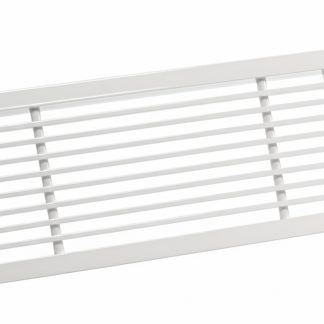 REJILLA DE BARRAS FIJAS HORIZONTALES RECTANGULAR BLANCA RAL 9010
