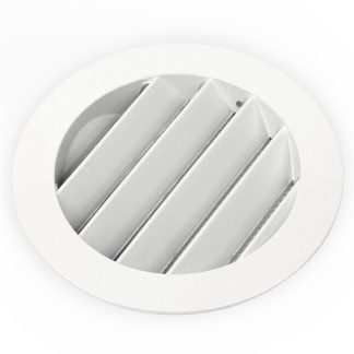 REJILLA REDONDA EXTERIOR ALUMINIO BLANCA CON MOSQUITERA RAL 9016