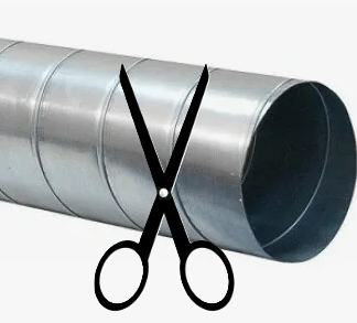 CONDUCTO HELICOIDAL GALVANIZADO CORTE A MEDIDA — TRAMO CORTO